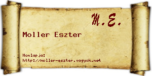 Moller Eszter névjegykártya